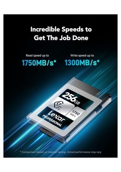 Menashop Metrashop Professional Sılver Serisi 256 GB Cfexpress Kart, Tip B Cfe Kart, 1750 Mb/s'ye Kadar Okuma Hızı, Pcıe GEN3X2 Özellikli Cf Kart, Dslr ile Uyumlu, Xqd Kamera ile Ters (LCXEXSL256G-RNENG)