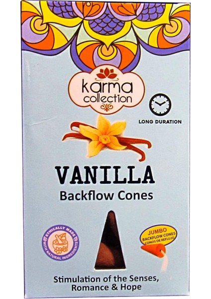 Menashop Metrashop Darshan Hd Vanilya Aromalı Karma Collection Long Time Uzun Süreli Geri Akış Jumbo Boy Backflow Cones Konik Tütsü Paket 10 Adet