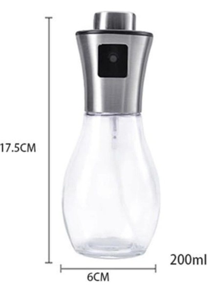 Çok amaçlı cam şişe yağdanlık ve sos dağıtıcı, 200 ml, gri, pratik kullanım fırsatları