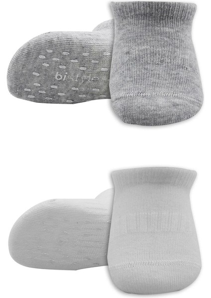 2'li Sneakers Kaymaz Basic Penye Çorap BS20103 Gri Beyaz fiyatları