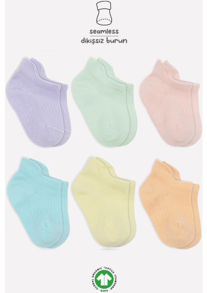 Mix Penye Sneakers Çorap 6'lı BS20101M Lila