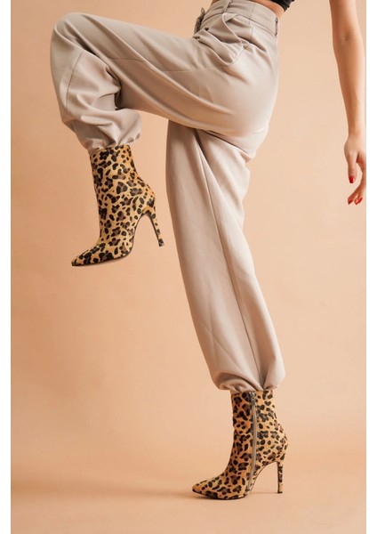 Kadın Ince Topuklu Orta Boy Şık Fermuarlı Günlük Ve Davetler Için Modern Bot