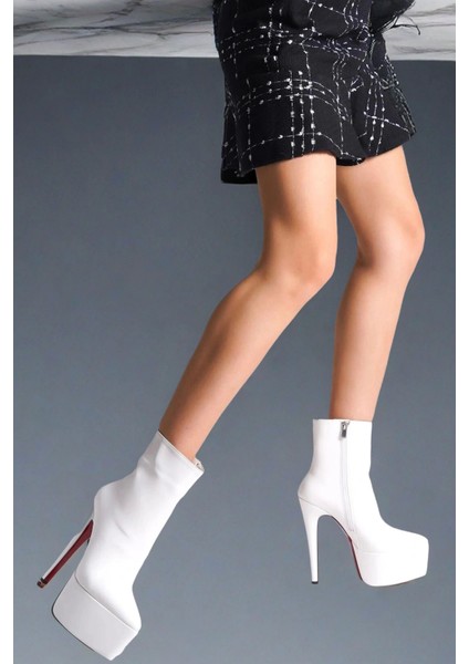 Stil Modern Kadın Sivri Burun Yüksek Topuk Bot Özel Tasarım Gündüz Gece Abiye Ayakkabı