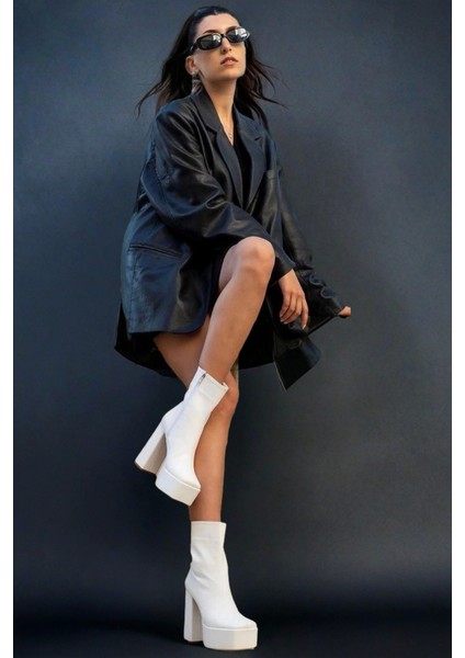 Stil Modern Kadın Kalın Topuk Yüksek Bot Özel Tasarım Gündüz Gece Abiye Ayakkabı fırsatları