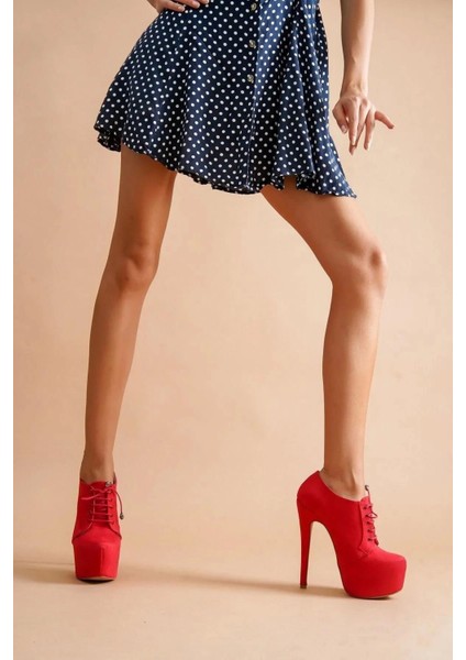 Stil Modern Kadın Bağcıklı Ince Topuklu Platform Bot Özel Tasarım Gündüz Gece Abiye Ayakkabı fiyatları