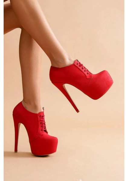 Stil Modern Kadın Bağcıklı Ince Topuklu Platform Bot Özel Tasarım Gündüz Gece Abiye Ayakkabı modelleri