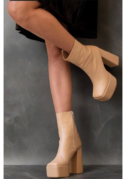 Stil Modern Kadın Kalın Topuk Yüksek Bot Özel Tasarım Gündüz Gece Abiye Ayakkabı fiyatları