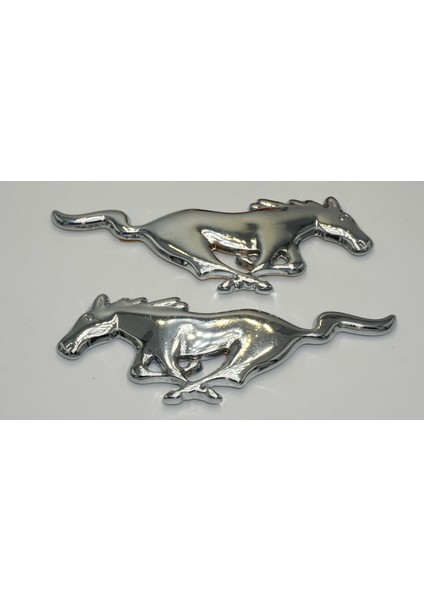 Ford Mustang Shelby Gt Koşan At Çamurluk Yanı Krom Metal Logo Arma fırsatları