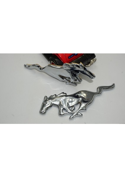 Ford Mustang Shelby Gt Koşan At Çamurluk Yanı Krom Metal Logo Arma indirimleri