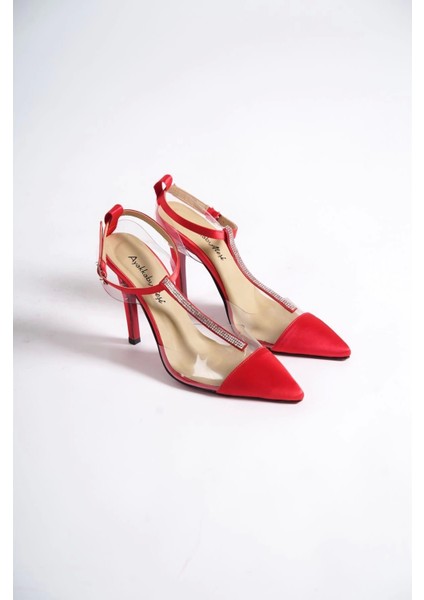 Stil Modern Kadın Taş Detay Sivri Burun Topuklu Ayakkabı Özel Tasarım Gündüz Gece Abiye Ayakkabı fırsatları