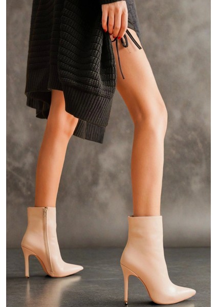 Kadın Ince Topuklu Orta Boy Şık Fermuarlı Günlük Ve Davetler Için Modern Bot fiyatları