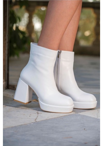 Stil Modern Kadın Kalın Topuk Platformlu Bot Özel Tasarım Gündüz Gece Abiye Ayakkabı fiyatları