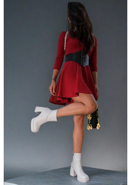 Stil Modern Kadın Kalın Topuk Platformlu Bot Özel Tasarım Gündüz Gece Abiye Ayakkabı modelleri