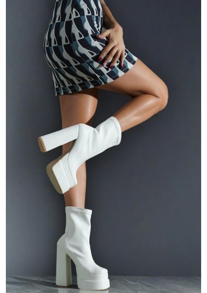 Stil Modern Kadın Çift Platform Kalın Topuk Bot Özel Tasarım Gündüz Gece Abiye Ayakkabı modelleri