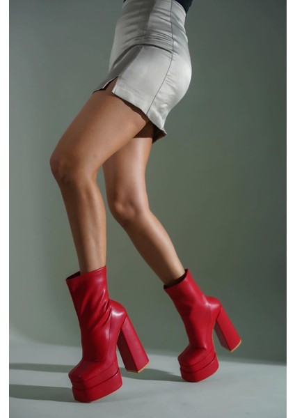 Stil Modern Kadın Çift Platform Kalın Topuk Bot Özel Tasarım Gündüz Gece Abiye Ayakkabı modelleri