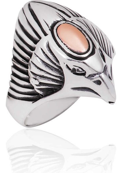 Gümüş Kartal Kafası Erkek Yüzük