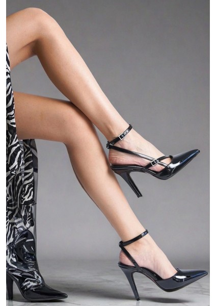 Stil Modern Kadın Ince Topuk Zarif Topuklu Ayakkabı Özel Tasarım Gündüz Gece Abiye Ayakkabı