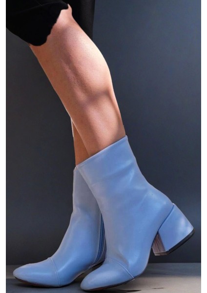 Stil Modern Kadın Kısa Kalın Topuk Bot Özel Tasarım Gündüz Gece Abiye Ayakkabı modelleri