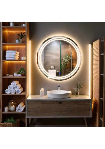 Luna Günışığı Led'li Kumlamalı Lavabo & Banyo Aynası (Dokunmatik Sensörlü) fiyatları
