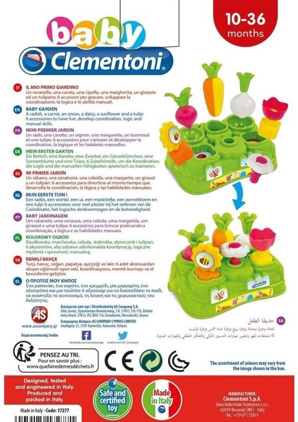 17277 Baby Clementoni - Renkli Bahçe 10-36 Ay