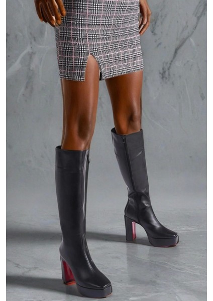 Stil Modern Kadın Platform Diz Altı Çizme Özel Tasarım Gündüz Gece Abiye Ayakkabı fırsatları