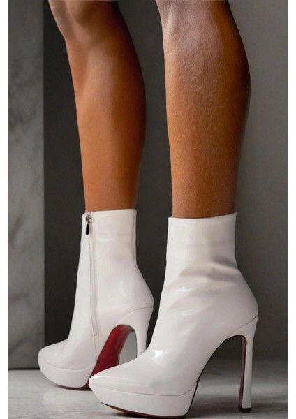 Stil Modern Kadın Platform Topuklu Bot Özel Tasarım Gündüz Gece Abiye Ayakkabı