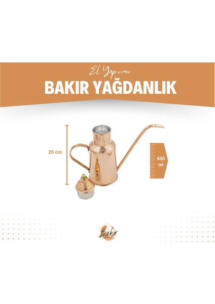 Bakır Renkli Yağdanlık Seti, Şık Tasarım, 500 ml, Dayanıklı ve Kullanışlı, 2 Parça modelleri
