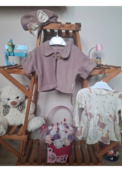 Kız Bebek 3'lü Elbise Takımı