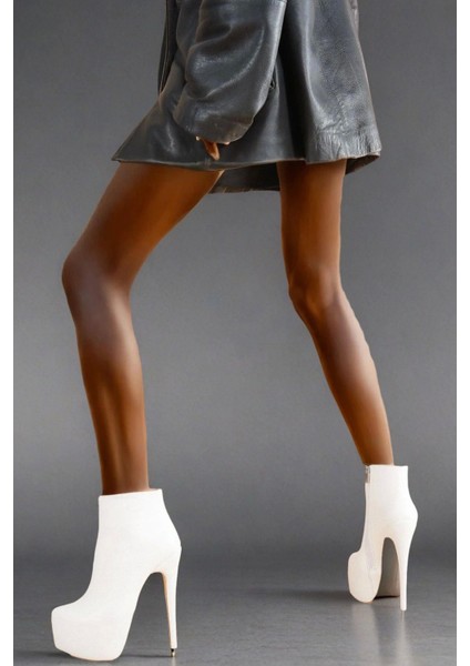 Stil Modern Kadın Yüksek Topuk Platform Bot Özel Tasarım Gündüz Gece Abiye Ayakkabı