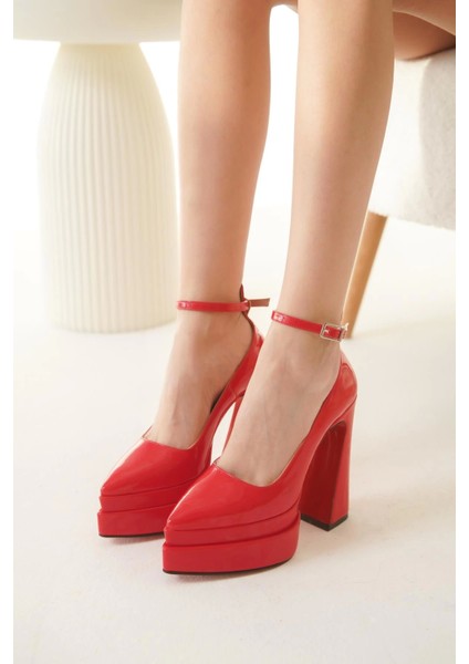 Stil Modern Kadın Siyah Çift Platform Ayakkabı Özel Tasarım Gündüz Gece Abiye Ayakkabı modelleri