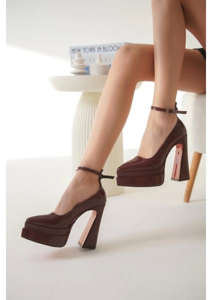 Stil Modern Kadın Siyah Çift Platform Ayakkabı Özel Tasarım Gündüz Gece Abiye Ayakkabı fırsatları