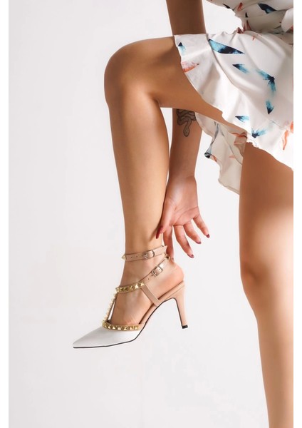 Stil Modern Kadın Troklu Ince Topuklu Ayakkabı Stiletto Özel Tasarım Gündüz Gece Abiye Ayakkabı fiyatları