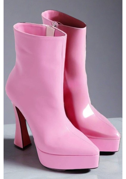 Stil Modern Kadın Sivri Burun Platform Bot Özel Tasarım Gündüz Gece Abiye Ayakkabı modelleri