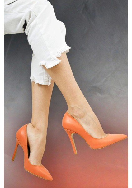 Kadın Klasik Topuklu Ayakkabı Sivri Burun Ince Topuk Model Stiletto