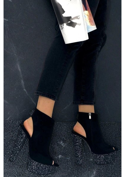 Stil Modern Kadın Kalın Topuklu Arka Açık Platform Ayakkabı Özel Tasarım Gündüz Gece Abiye Ayakkabı fiyatları