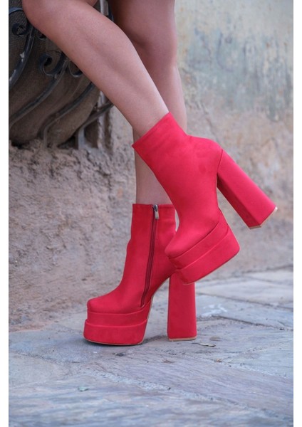 Stil Modern Kadın Çift Platform Kalın Topuk Bot Özel Tasarım Gündüz Gece Abiye Ayakkabı modelleri