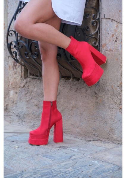 Stil Modern Kadın Çift Platform Kalın Topuk Bot Özel Tasarım Gündüz Gece Abiye Ayakkabı fırsatları