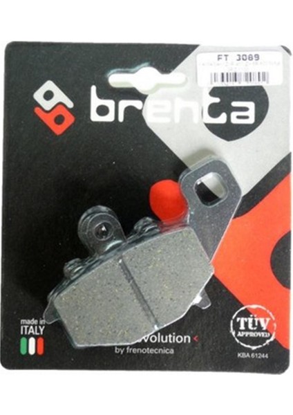 Kawasakı Zx-6r Ninja 636CC 2002-2002 Arka Fren Balatası Brenta Or
