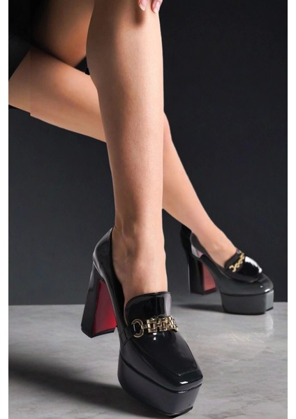 Stil Modern Kadın Platform Toka Detaylı Orta Topuklu Özel Tasarım Gündüz Gece Abiye Ayakkabı modelleri