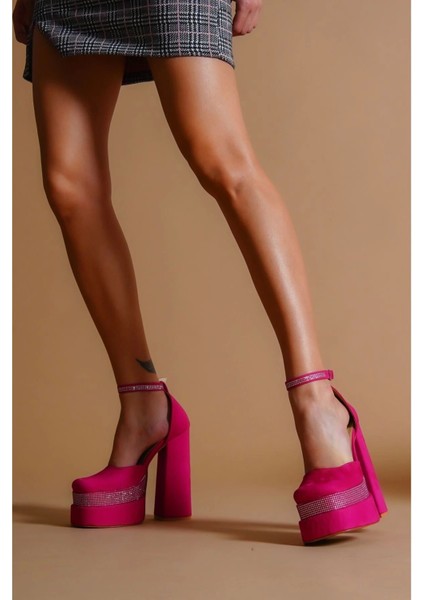 Stil Modern Kadın Çift Platform Taşlı Özel Tasarım Gündüz Gece Abiye Ayakkabı fiyatları