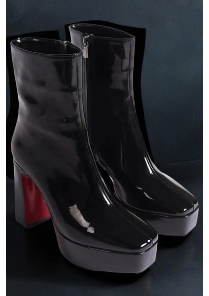 Stil Modern Kadın Platform Topuklu Bot Özel Tasarım Gündüz Gece Abiye Ayakkabı