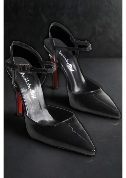 Kadın Bilekten Bantlı Sivri Burun Topuklu Ayakkabı Şık Ince Topuklu Abiye Ayakkabı fiyatları