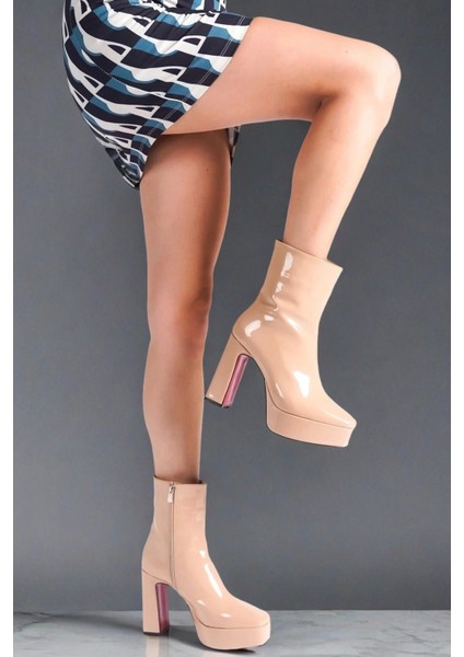 Stil Modern Kadın Platform Topuklu Bot Özel Tasarım Gündüz Gece Abiye Ayakkabı fırsatları