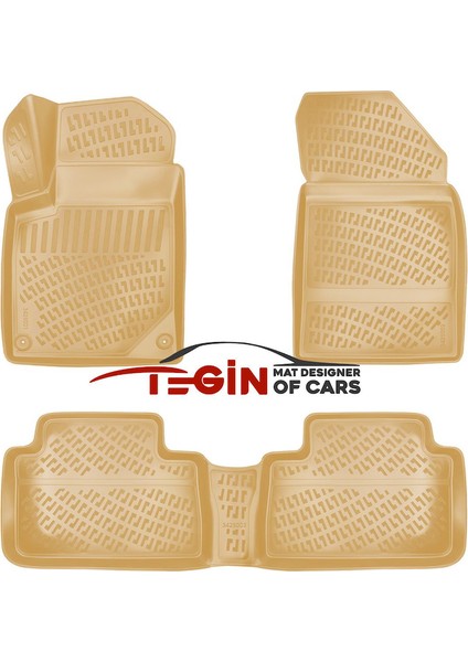 Peugeot 407 2004 3D Havuzlu Paspas Bej