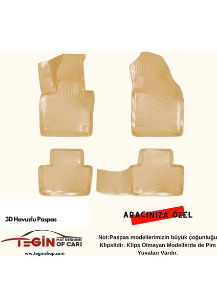 Peugeot 407 2004 3D Havuzlu Paspas Bej fırsatları