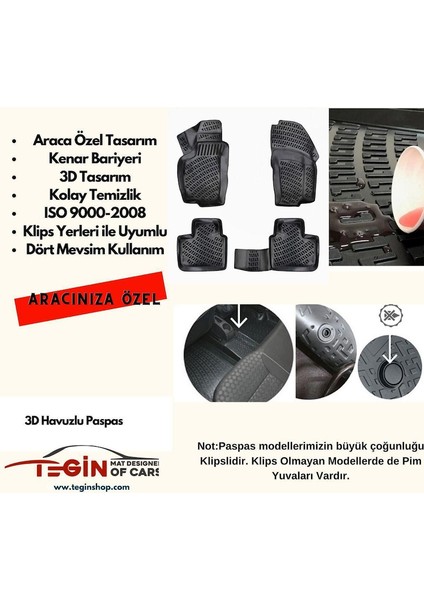 Mini Countryman R60 3D Havuzlu Paspas 2016 Siyah fiyatları