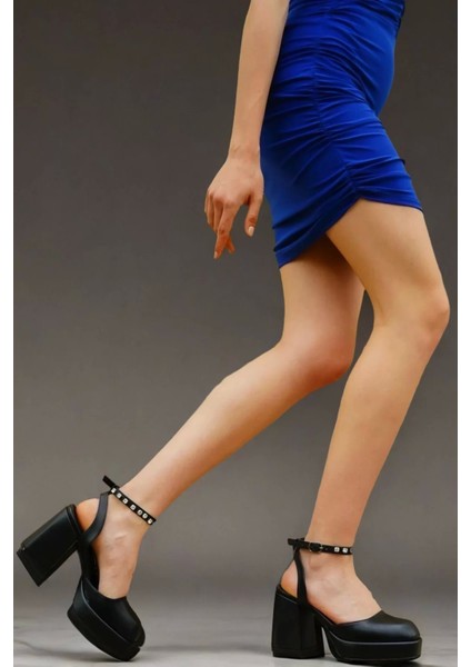 Kadın Elegant Ayakkabı Alçak Platform Kalın Topuklu Ayakkabı Özel Tasarım Abiye Ayakkabı fiyatları