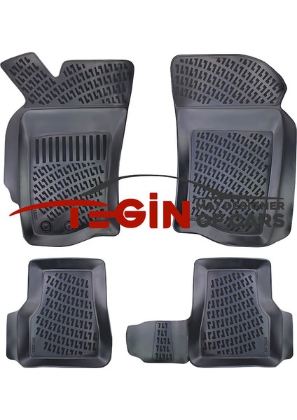 Fiat Siena 2004 3D Havuzlu Paspas Siyah