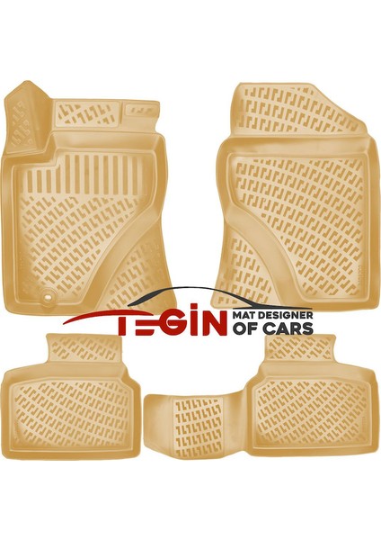 Toyota Avensis 2003 3D Havuzlu Paspas Bej