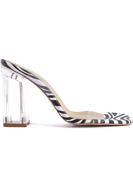 Kadın Elegant Ayakkabı Şeffaf Topuklu Terlik Özel Tasarım Abiye Ayakkabı fırsatları